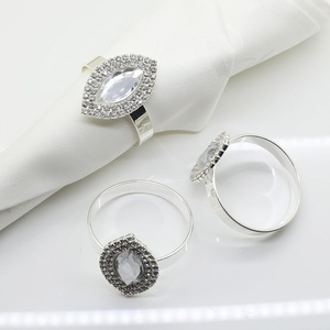 Diamond Crystal Napkin <b>Ring</b> <b>Holder</b> Luxury Table Decor for Dining Wedding Hotel Banquet Table Setting Bulk Supply - Product Image 4