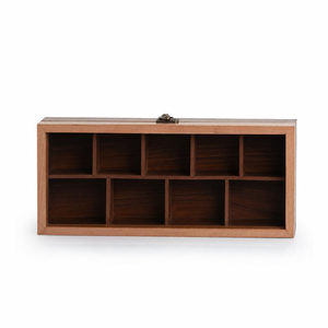 <b>Wooden</b> Spice <b>Box</b> with Spoon 9 Compartment Beech Wood Masala Storage Container Kitchen Spice Organizer Handmade Condiment <b>Box</b> - Product Image 6