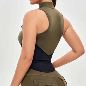 High Quality Fitness <b>Women</b> Soft Crew Neck Long Sleeve Crop <b>Top</b> Shirt Sportswear Slim Fit <b>Compression</b> Sexy Gym Crop <b>Top</b> - Product Image 3