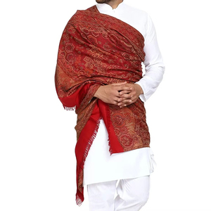 Châle Rouge Uni en Soie 100% de Haute Qualité pour Hommes, Vente en Gros, Design Personnalisé avec Logo, Tricoté, Idéal pour la Prière de l'Aïd et les Célébrations du Nikah - Product Image 4