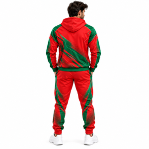 Conjunto Deportivo Personalizado por Sublimación al por Mayor, Ropa de Entrenamiento Deportiva con Chaqueta y Pantalones, Uniformes de Equipo con Impresión Completa - Product Image 4