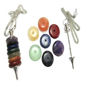 Bán Buôn Vàng Chakra Chỉ Donut Con Lắc Handmade Đá Quý Kỹ Thuật - Product Image 1