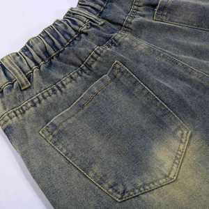 Pantalones Cortos de Mezclilla Rectos Bordados Drain Sports DS-MDS-1107, Logotipo Personalizado, Ropa Transpirable de Algodón, OEM, Exportación de Pakistán - Product Image 6