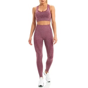 Conjunto de Yoga de 2 Piezas para Mujer, Verano, Color Liso, Tejido Acanalado, Transpirable, Tallas Grandes, 100% Poliéster, Producto de Tendencia 2026, Nueva Llegada, Envío Directo - Product Image 3