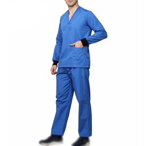 High Quality Hospital Uniforms Medical <b>Scrubs</b> Sets Women Men 100% Polyester Knitted Breathable Fabric Customized Color Logo OEM - Product Image 3