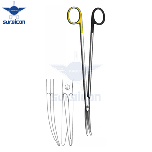 Ciseaux Gorney 17 cm (6-3/4 pouces) à pointes courbes et plates, lame simple dentelée Super Cut TC, ciseaux chirurgicaux médicaux pour une coupe de précision - Product Image 3