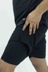 Shorts de sport personnalisés pour hommes de qualité supérieure, 2 en 1, double couche, pour la course à pied et l'entraînement, avec compression interne et cordon de serrage élastique à la taille - Product Image 4