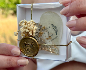 Heart-shaped Resin Printed Key <b>Chain</b> Handmade Gold Foil Resin Keyring Personalized Wedding <b>Name</b> Keychains Wedding Gift - Product Image 5