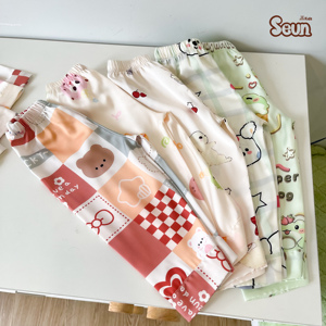 Conjunto de Pijama SeunKids para Niños, Manga Corta y Pantalón Largo, de Seda Latina, Transpirable, Informal, Vietnam - Product Image 6
