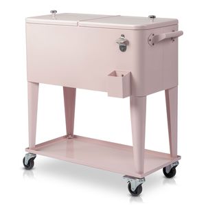 Carrello Frigo Rosa da Esterno con Ruote Bloccabili e Apribottiglie Integrato - Product Image 5