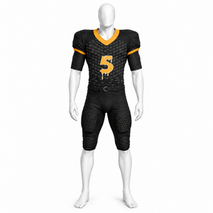 New Custom Logo Adult American Football Uniform Short Sleeve Anti-Bacterial 100% Polyester Custom Design Uniform <b>Sets</b> - Product Image 6