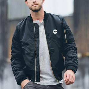 Custom Men's Bomber <b>Jacket</b> - Breathable 100% Cotton Surface with High-Loft Poly-Cotton <b>Padded</b> Lining - Product Image 2