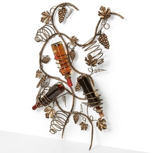 Porte-bouteilles de vin moderne en fer forgé, support de rangement décoratif pour bar à domicile, réglable, en métal, pour table - Product Image 1