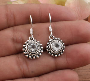 Boucles d'oreilles pendantes en topaze bleue naturelle, argent sterling 925, pour pierre précieuse, forme goutte, mariage, fête, anniversaire, cadeau - Product Image 1