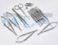Kit de micro-chirurgie microvasculaire de 15 pièces pour la replantation artérielle avec pinces et plateau de stérilisation