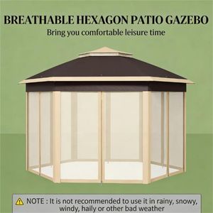 ศาลาสีเบจกลางแจ้งพร้อมหลังคาบังแดดแบบหรูหรา - Product Image 2