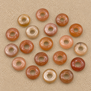 Pendentif Donut Lisse en Pierre de Lune Chocolat Facettée 15mm pour la Fabrication de Bijoux, Guérison par les Cristaux, Énergie Reiki, Breloque de Collier - Product Image 6