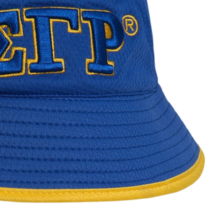 Sombrero de Pescador Flexible Sigma Gamma Rho Azul Rey con Diseño de Letras de la Hermandad Griega, Gorra Casual para Mujer, Personalizada para Universidad, Verano y Actividades al Aire Libre - Product Image 5
