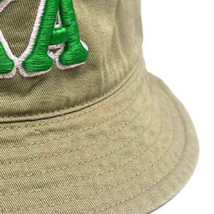 AKA Khaki Bucket <b>Hat</b> Green Embroidered Cotton <b>Sun</b> <b>Hat</b> Casual Outdoor Fishing Beach Travel Wide Brim Cap for Women <b>Men</b> - Product Image 5