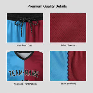 Ensemble complet de maillots de football unisexes, uniformes de football 100% polyester respirant, manches courtes rayées, kit uniforme de football avec transfert thermique - Product Image 6