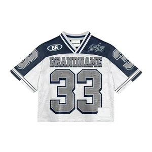 Camiseta de Fútbol Unisex Marrón de Malla con el Número 33 y Estrellas Rosas, Cuello en V, Manga Corta, Transpirable, para Todas las Temporadas - Product Image 3