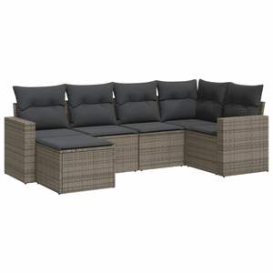 Conjunto de Sofás Modulares Grandes de Ratán PE Gris para Jardín, Colección Premium de Muebles Modulares para Exteriores - Product Image 2