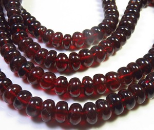 Perles de grenat naturel du Mozambique, 5-8 mm, perles rondes lisses, 15 pouces, pierres précieuses africaines rouges de haute qualité, perles percées au centre - Product Image 5