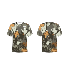 Camiseta de Manga Corta con Estampado de Camuflaje para Hombre, Cuello Redondo, Corte Regular, Secado Rápido, Poliéster, Camisa Informal - Product Image 1