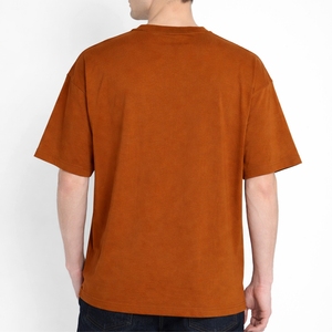 เสื้อยืดโอเวอร์ไซส์ผู้ชาย แขนสั้น ผ้าฝ้าย ทรงลำลอง คอวี สีสันตามสั่ง คุณภาพสูง แต่งขอบตัดกัน โลโก้ตามสั่ง - Product Image 2