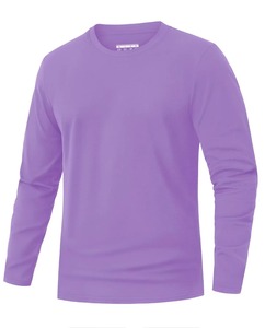 T-shirts d'été légers à manches longues pour hommes, personnalisables, en maille respirante, vente en gros, OEM, usine de sport, B2B - Product Image 1