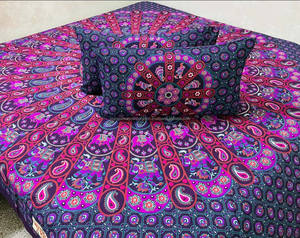 Funda nórdica Queen completa con diseño impreso de sábana india de trabajo de hilo para uso doméstico Idea de regalo perfecta - Product Image 3