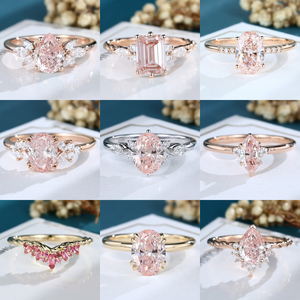 RB Gems Bague d'éternité de mariage en argent sterling plaqué or rose, avec moissanite de laboratoire CVD HPHT certifiée IGI, taille poire, pour anniversaire et fête - Product Image 5
