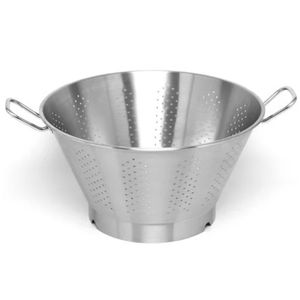 Colador moderno de acero inoxidable con mango para lavar arroz, frutas, verduras, pasta y granos, cesta de filtro para cocina - Product Image 2