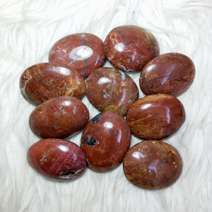 Wholesale 45x35x15mm Natural Red Jasper Palm Stone Gemstones High Quality Indonesian Healing <b>Crystals</b> Polished Handicrafts - Product Image 1