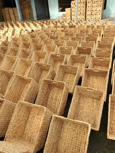 Handmade Eco-Friendly Waterproof Modern Water Hyacinth Storage <b>Basket</b> Natural Woven <b>Rectangular</b> Tray Kitchen Home Decor - Product Image 5