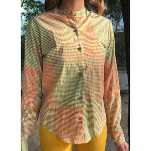 Blusa a Cuadros Multicolor para Mujer, Camisa con Estampado Único - Product Image 2