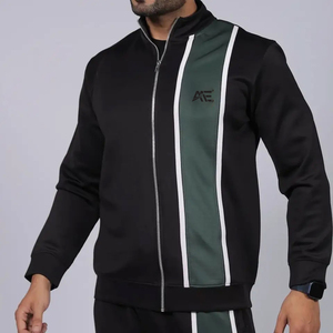 Conjunto Deportivo Color Block para Hombre |   Chaqueta deportiva con cremallera y pantalones deportivos a juego |   Proveedor de Ropa Deportiva Activa Personalizada de Poliéster - Product Image 5