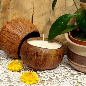 Romantic <b>Candle</b> for Wedding Events Decoration Perfumed <b>Candles</b> in Black Brown Coconut Bowl Jars <b>Bulk</b> Quantity - Product Image 2