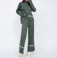 Ensemble décontracté deux pièces pour femme 2025 – Pull à manches longues et col rond boutonné en maille tendance pour l'automne