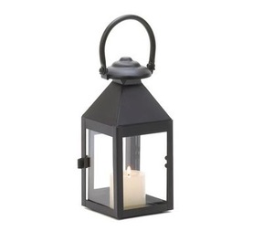 Lanterne en métal et verre portable de qualité supérieure, finition noir mat, écologique, pour hôtels et restaurants (vente en gros) - Product Image 1