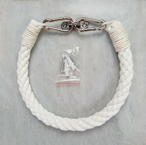 Support mural pour papier toilette en corde, fait main, avec crochet en acier inoxydable, blanc, meilleur prix - Product Image 1