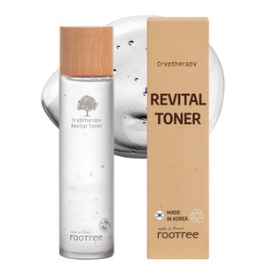Produits de soin de la peau pour femmes Rootree Cryptherapy Revital Toner 125ml Fabriqué en Corée Extrait de feuille de cèdre - Product Image 1