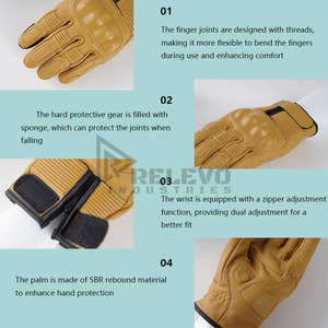 Gants de moto de course pour hommes à doigts entiers, logo personnalisé, gants de moto d'été respirants en cuir de chèvre, vente en gros - Product Image 3