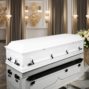 Ataúd Clement Ataúdes de madera dura de estilo norteamericano de alta calidad Fabricante de ataúdes de madera Ataúdes al por mayor para funeral 3D Nuevo - Product Image 1