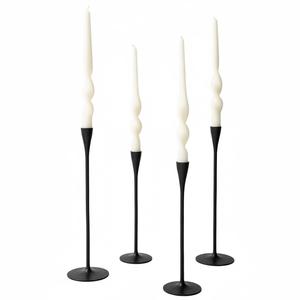 Juego de 2 Portavelas Decorativos de Hierro Negro al por Mayor, Estilo Rústico Vintage, para Bodas y Hogar - Product Image 2