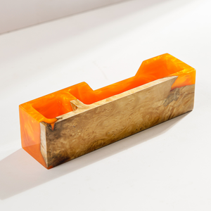 Portaplumas de resina epoxi con diseño de teclas de teclado, Portaplumas de resina con diseño de madera, Decoración artística de resina y madera, Regalo de aniversario, Portaplumas de resina verde, Regalo hecho a mano - Product Image 5