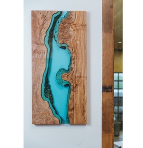 Planche à découper en bois époxy durable pour la cuisine quotidienne, planche à découper en bois naturel et résine pour accessoires de cuisine - Product Image 1