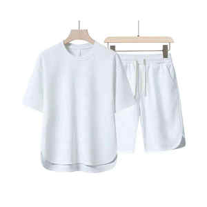 Nueva Colección en Tendencia, Conjunto de Verano para Hombre de 2 Piezas, Camiseta y Pantalones Cortos, Cómodo, Manga Corta, 100% Algodón, Estampado Floral, Casual, Multi - Product Image 3