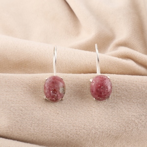 Pendientes de Rodonita Negra 2026, Joyería para Mujer y Niña, en Plata de Ley 925 - Product Image 3