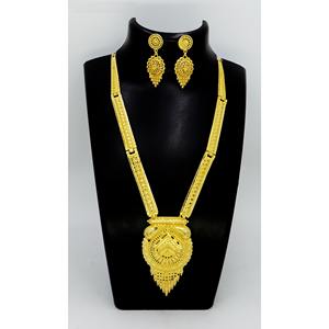 Collier court le plus vendu en vente conception de bijoux africains bijoux préférés bijoux de mariée plaqué or ensemble de colliers plaqués or - Product Image 1